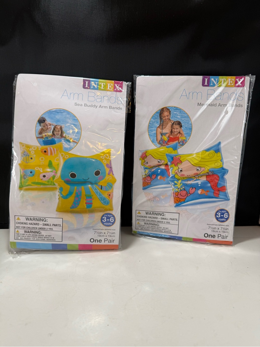 Swimming Arm Bands 2 sets Brand New Intex Mermaid & Sea Buddy Ages 3-6